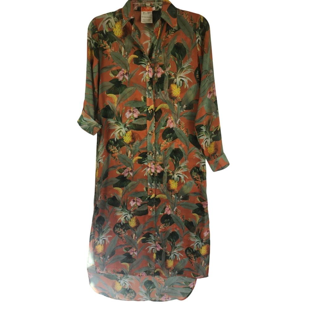 Palmacea Womens XS Pineapple Tropical Dress Cover Up Resortcore Vacationcore
